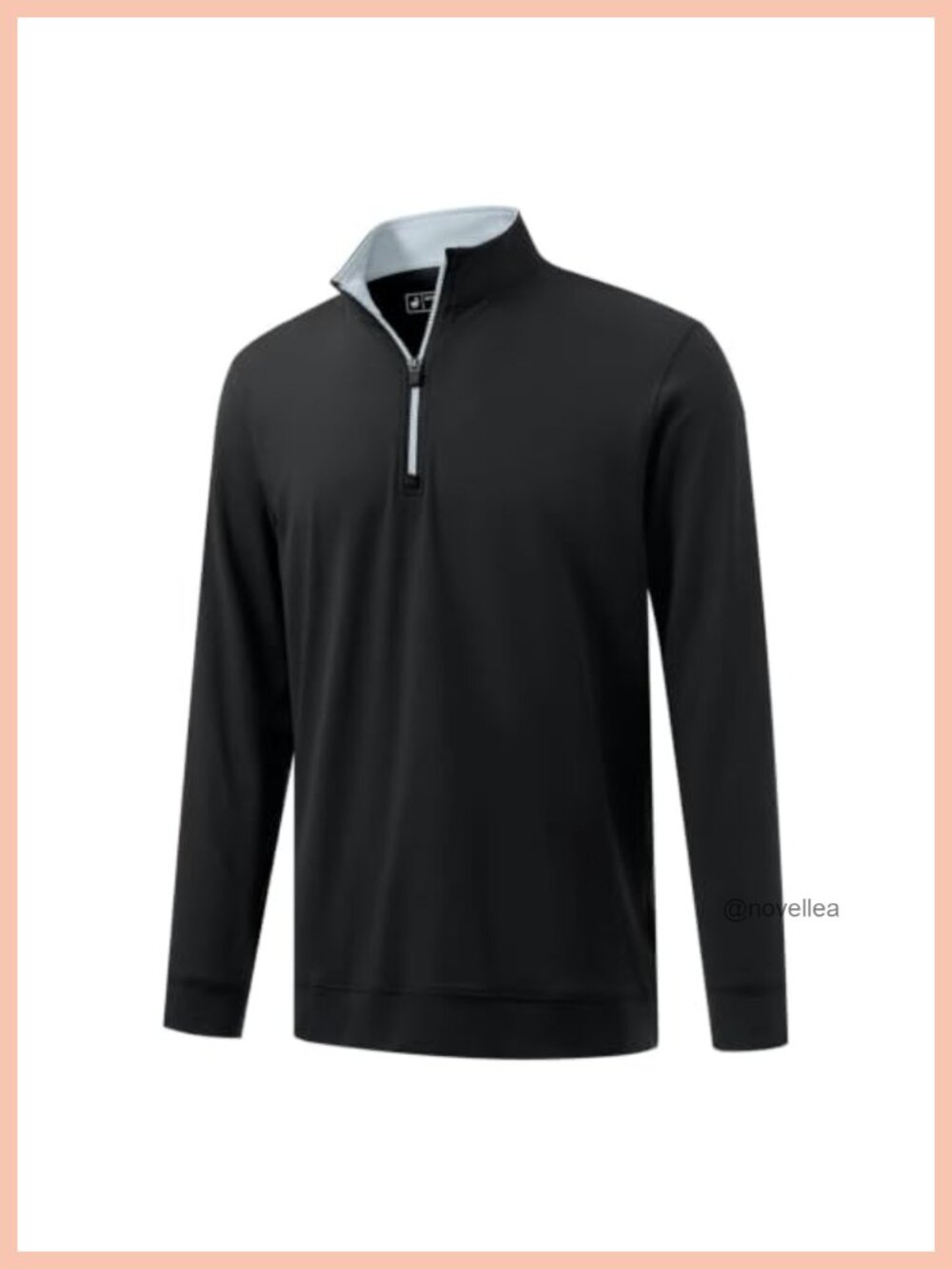 Men's Quarter Zip Pullover Golf Sweatshirt Mock Neck Polyester Blend